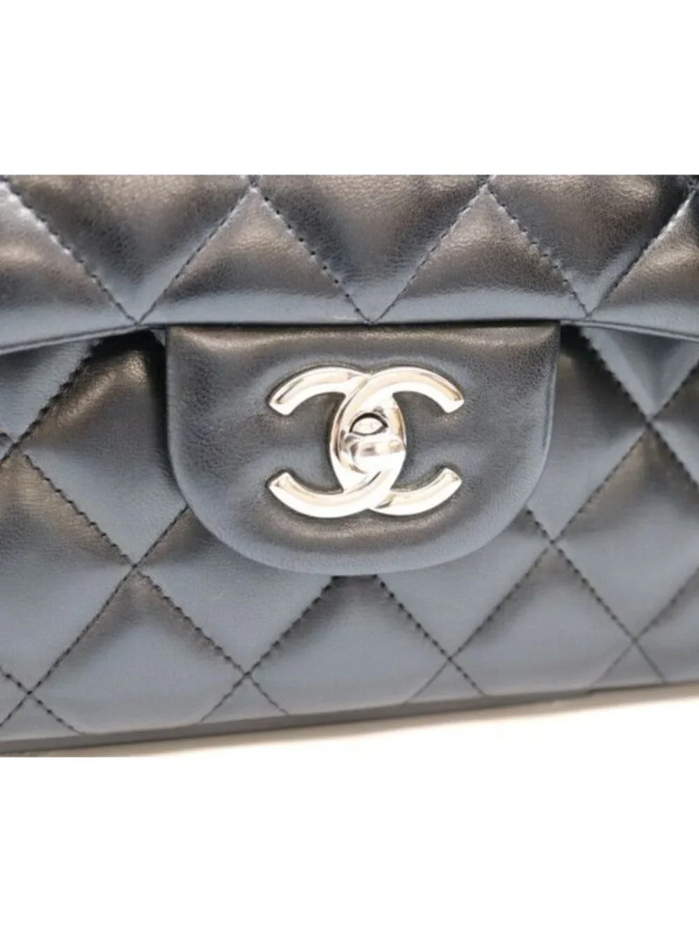 Chanel Black Lamb Silver Double Flap Maxi Quilted 30